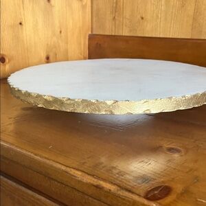 Pottery Barn White and Gold Serveware